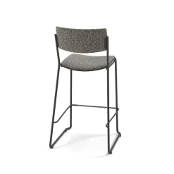 Zoom Tabouret snack moderne en tissu pieds traîneau